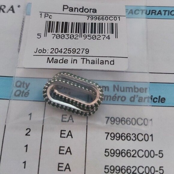 Authentic Pandora Sterling Silver ME Styling Green Pavé Double Link  799660C01 - Picture 1 of 8